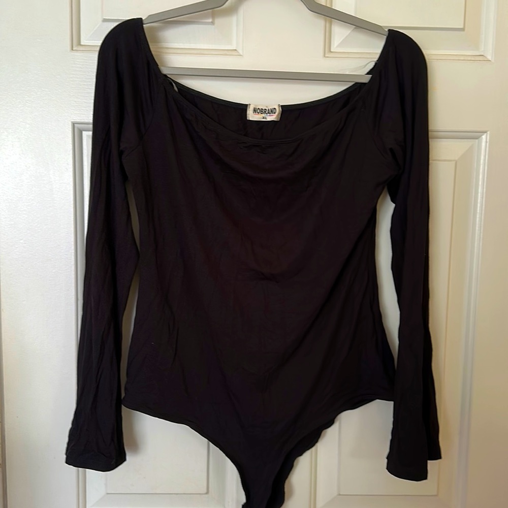 Women’s black long sleeve body suit